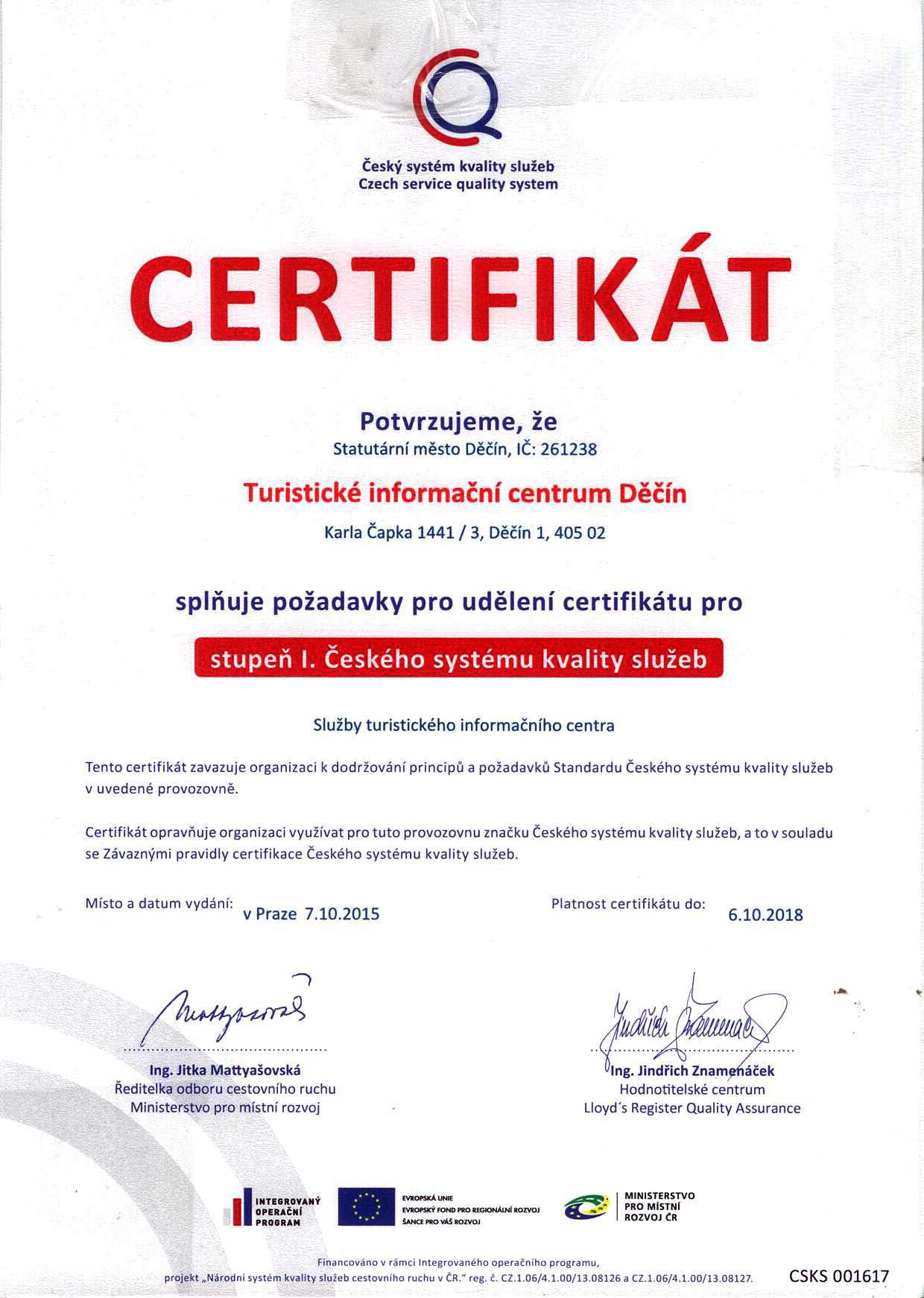 cert kvalita sluzeb